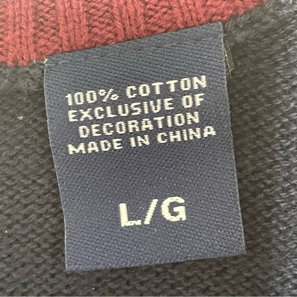 𝅺Chaps Navy Blue V-Neck Sweater Vest in Size Large - Picture 9 of 13